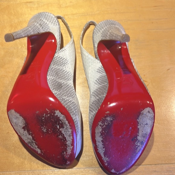 Christian Louboutin‘s snake skin super sexy Final sale 100% Authentic fits small - Picture 5 of 8